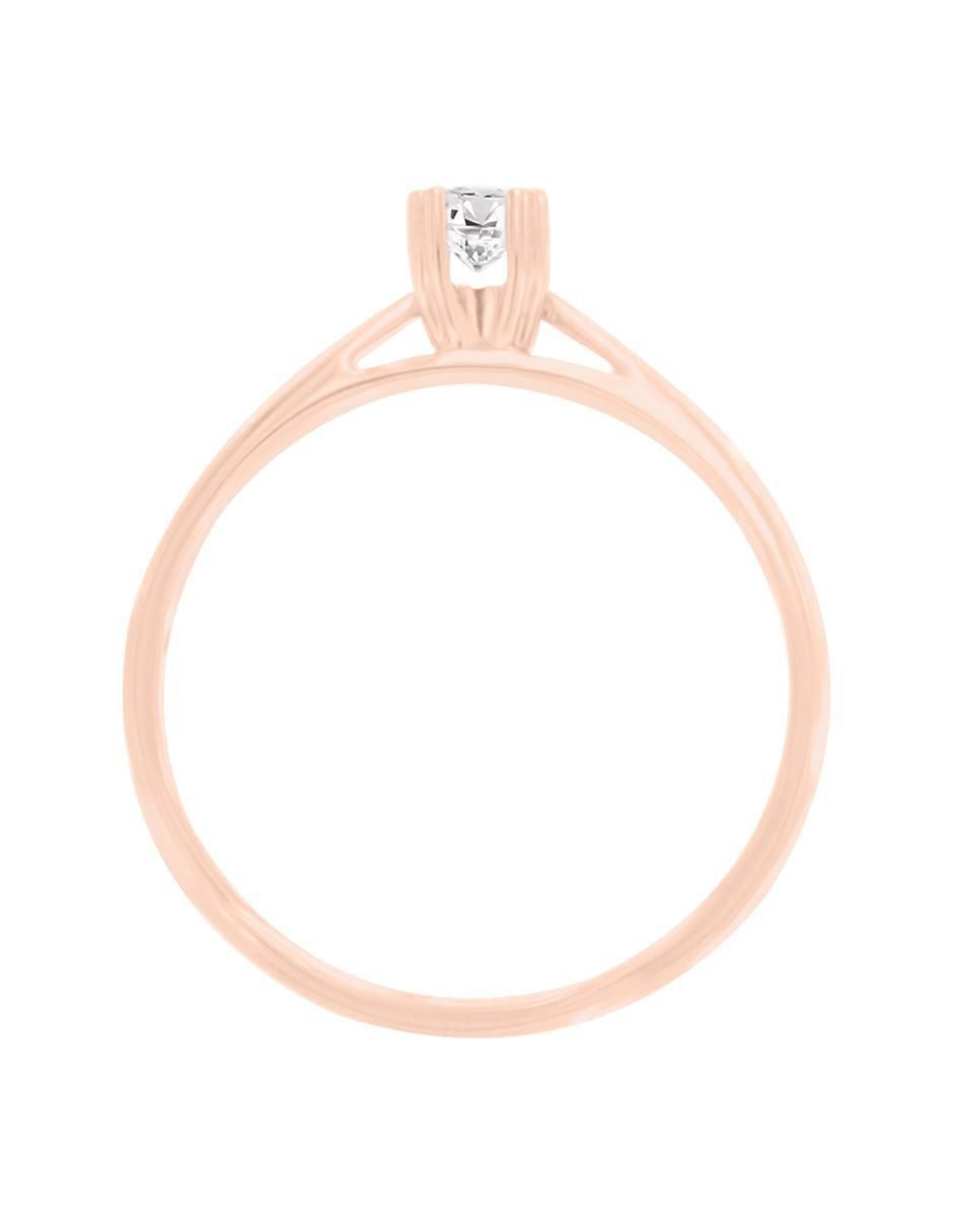 Solitario de oro 14 k Jessica diamante 2