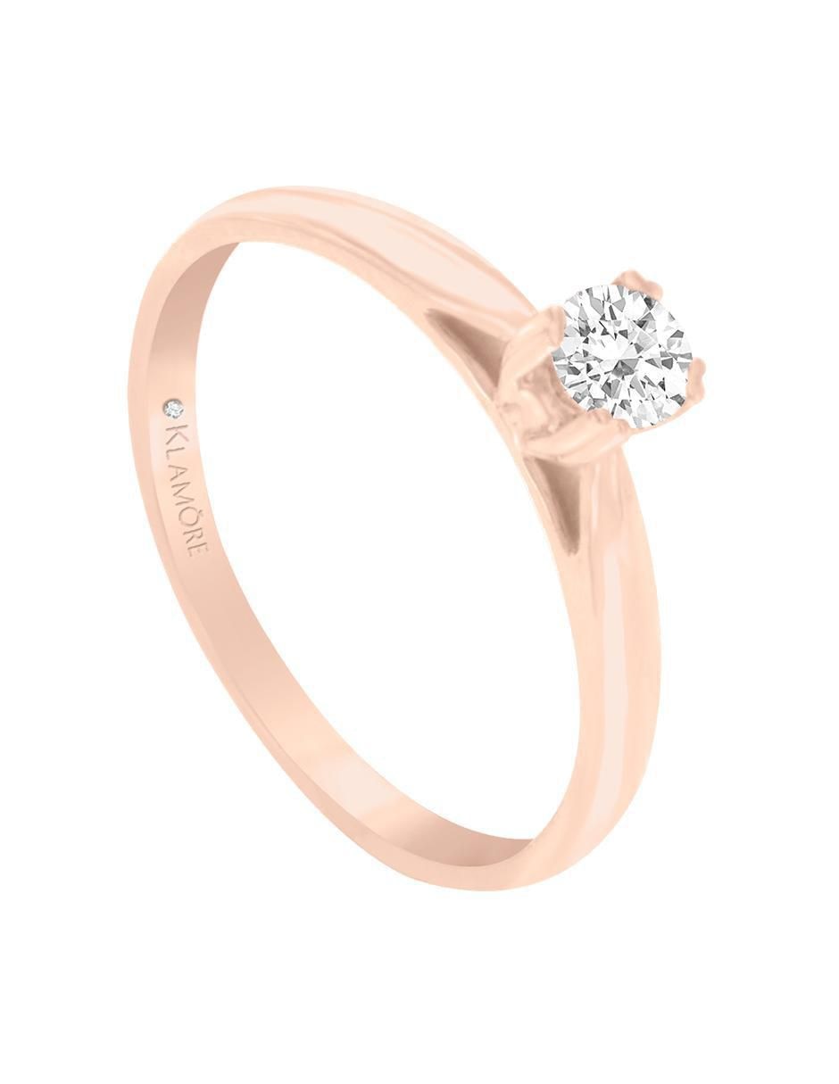 Solitario de oro 14 k Jessica diamante 3