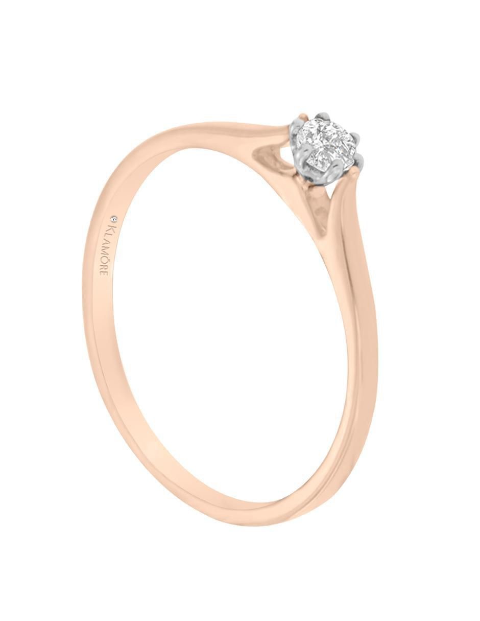 Solitario de oro 14 k Vanoni diamante 3