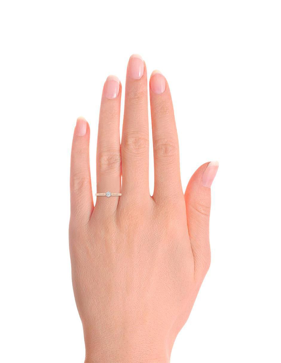 Solitario de oro 14 k Vanoni diamante 4
