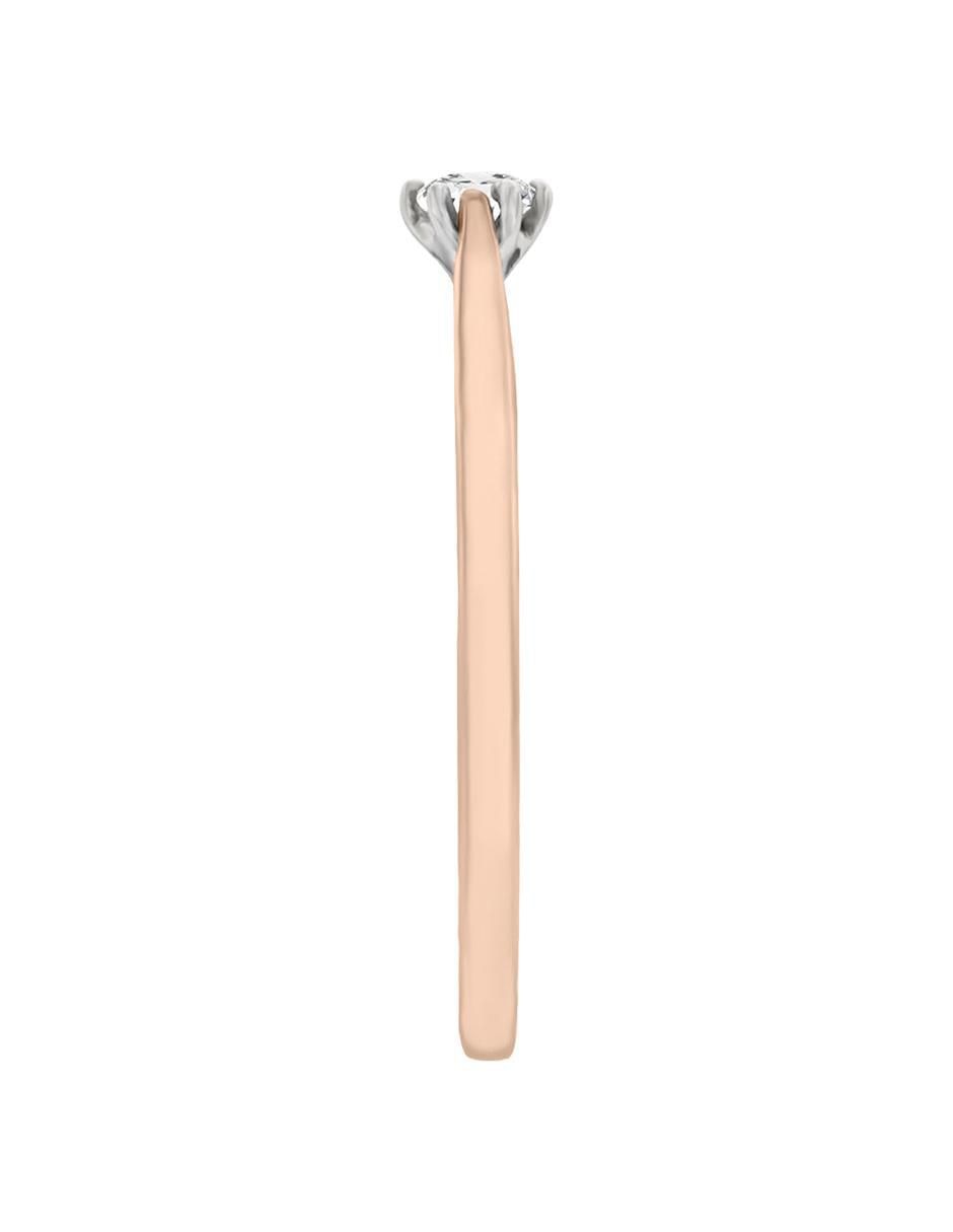 Solitario de oro 14 k Vanoni diamante 5