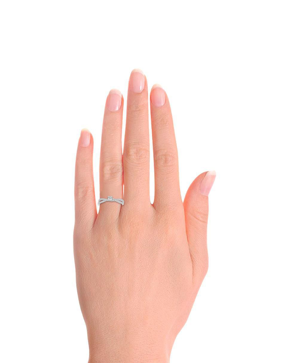 Solitario de oro 14 k Tiana diamante 4