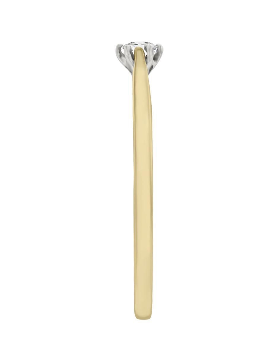 Solitario "de" oro 14 k klamore diamante
