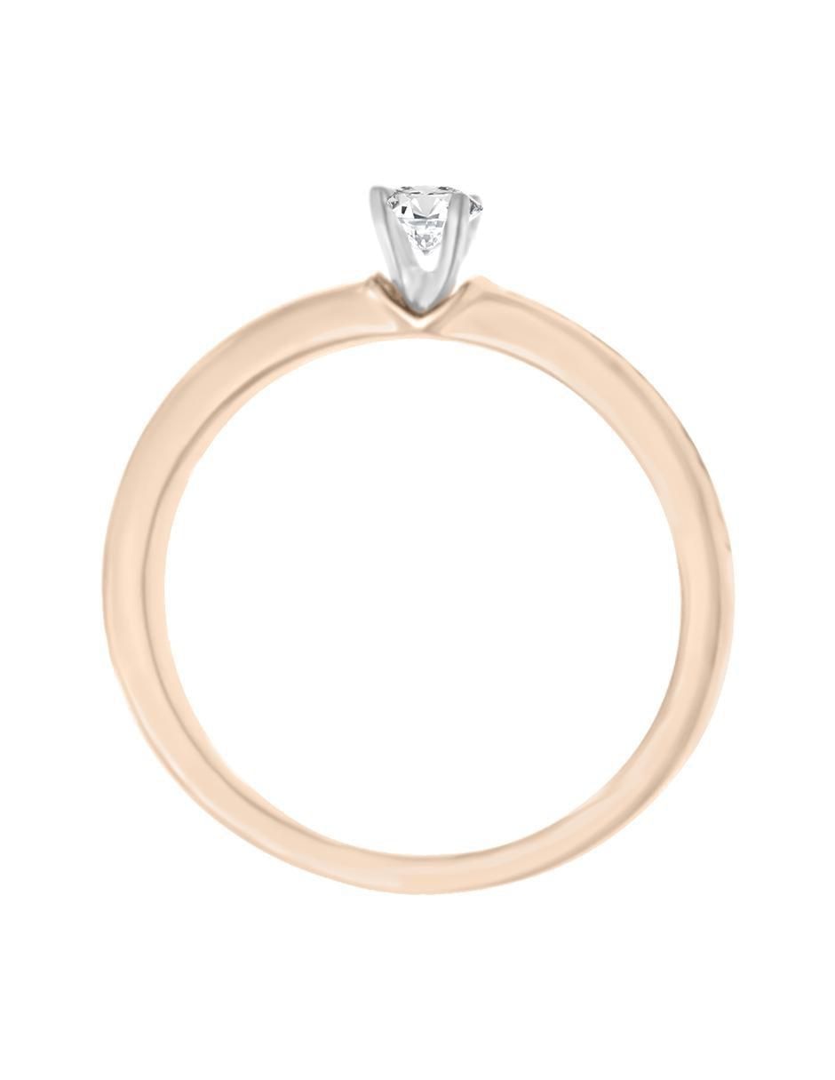 Solitario de oro 14 k Anabelle diamante 2