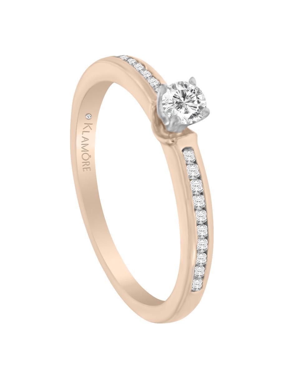 Solitario de oro 14 k Anabelle diamante 3