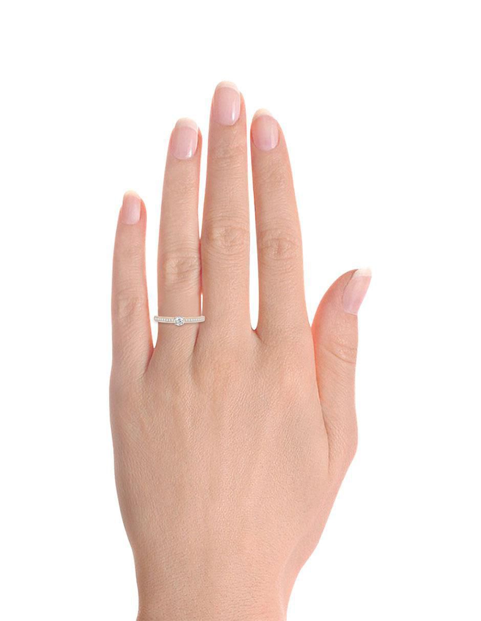 Solitario de oro 14 k Anabelle diamante 4