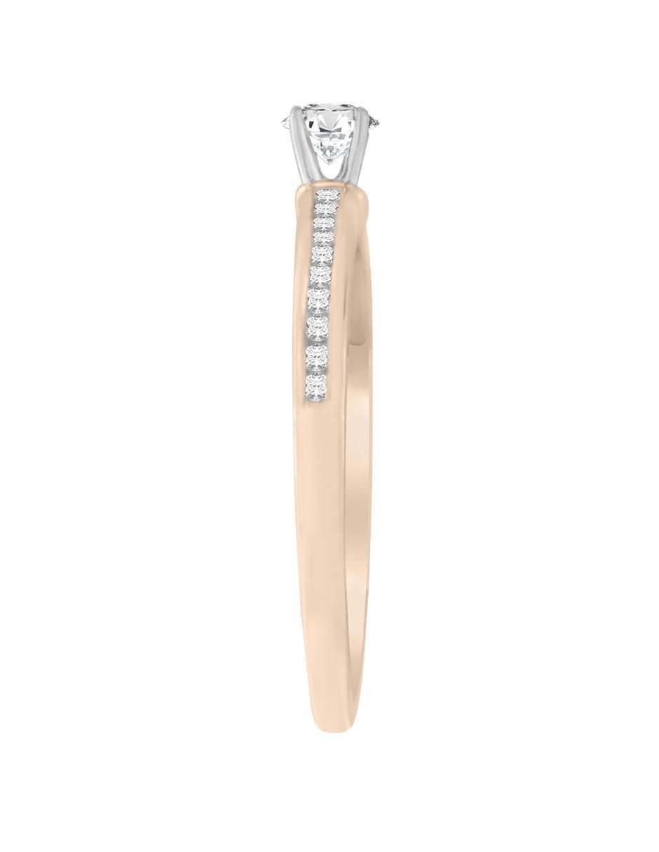 Solitario de oro 14 k Anabelle diamante 5