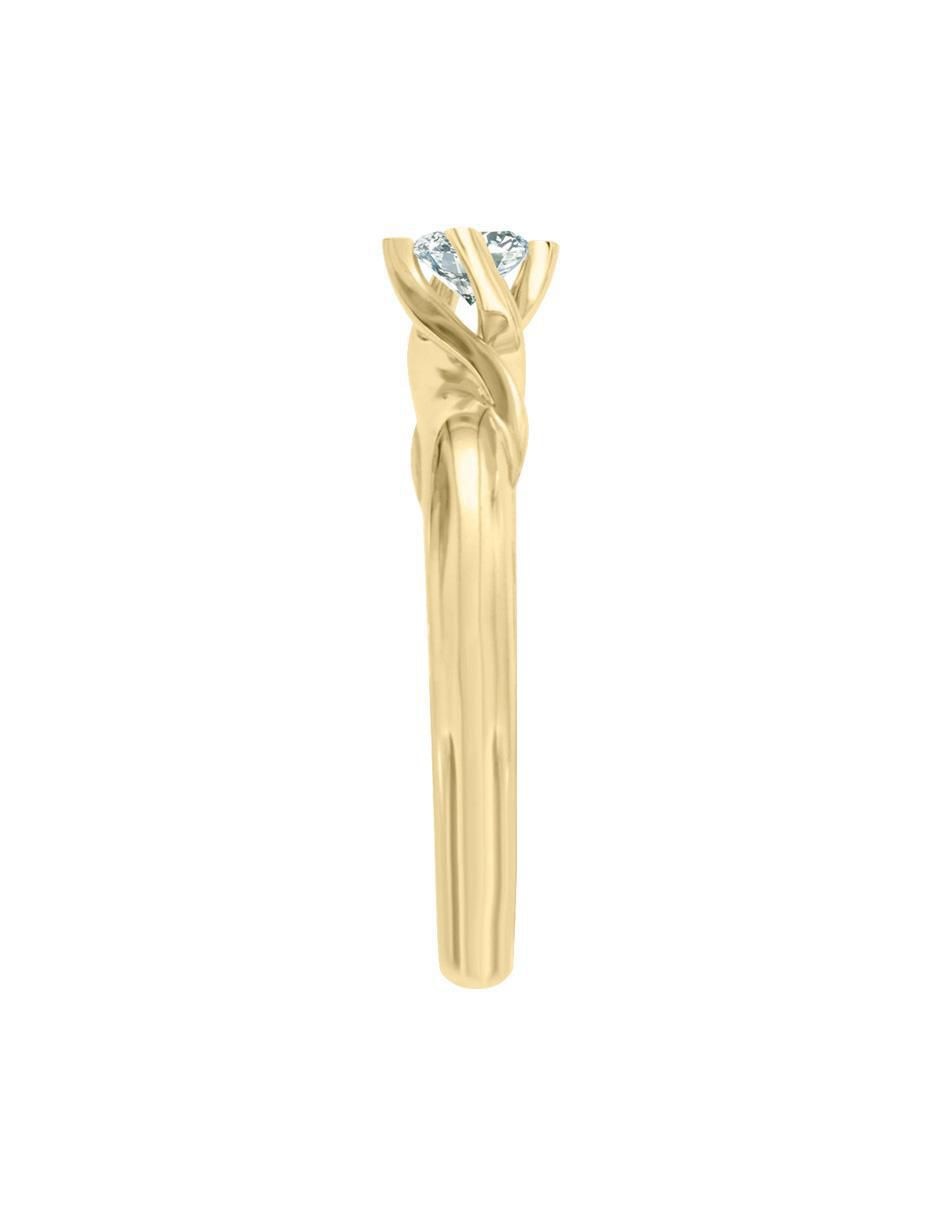 Solitario "de" oro 14 k klamore diamante