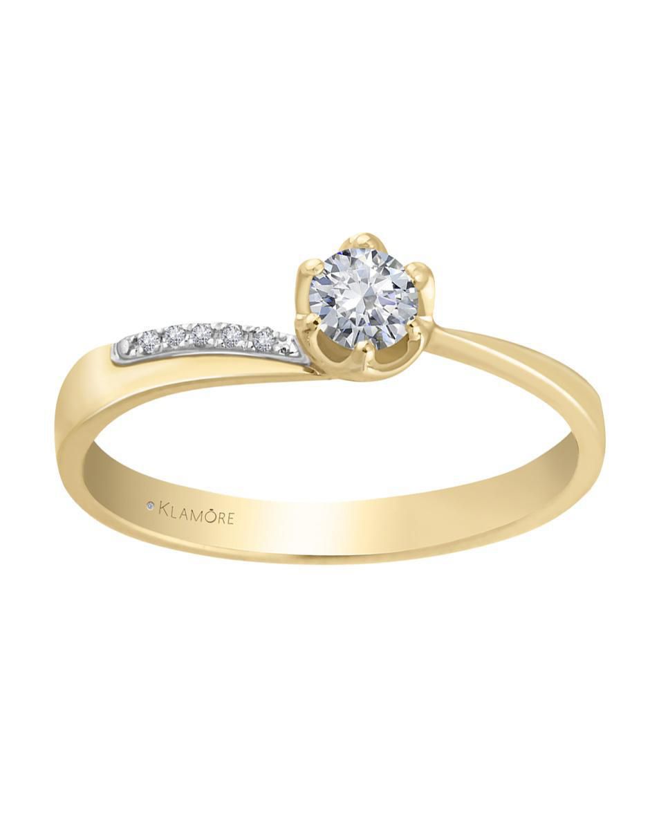 Solitario de oro 14 k Carmen diamante