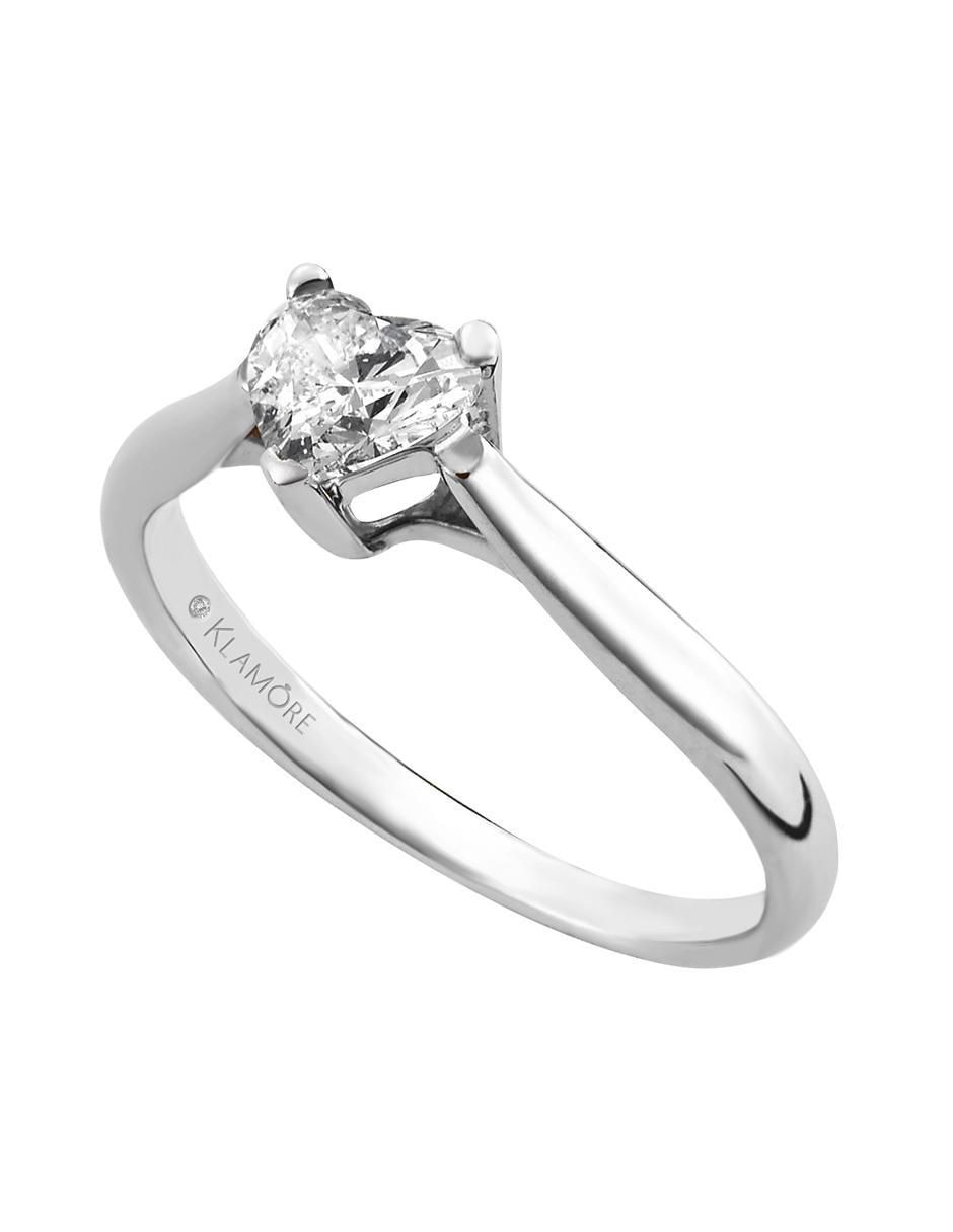 Solitario de oro 14 k Cuare diamante 3