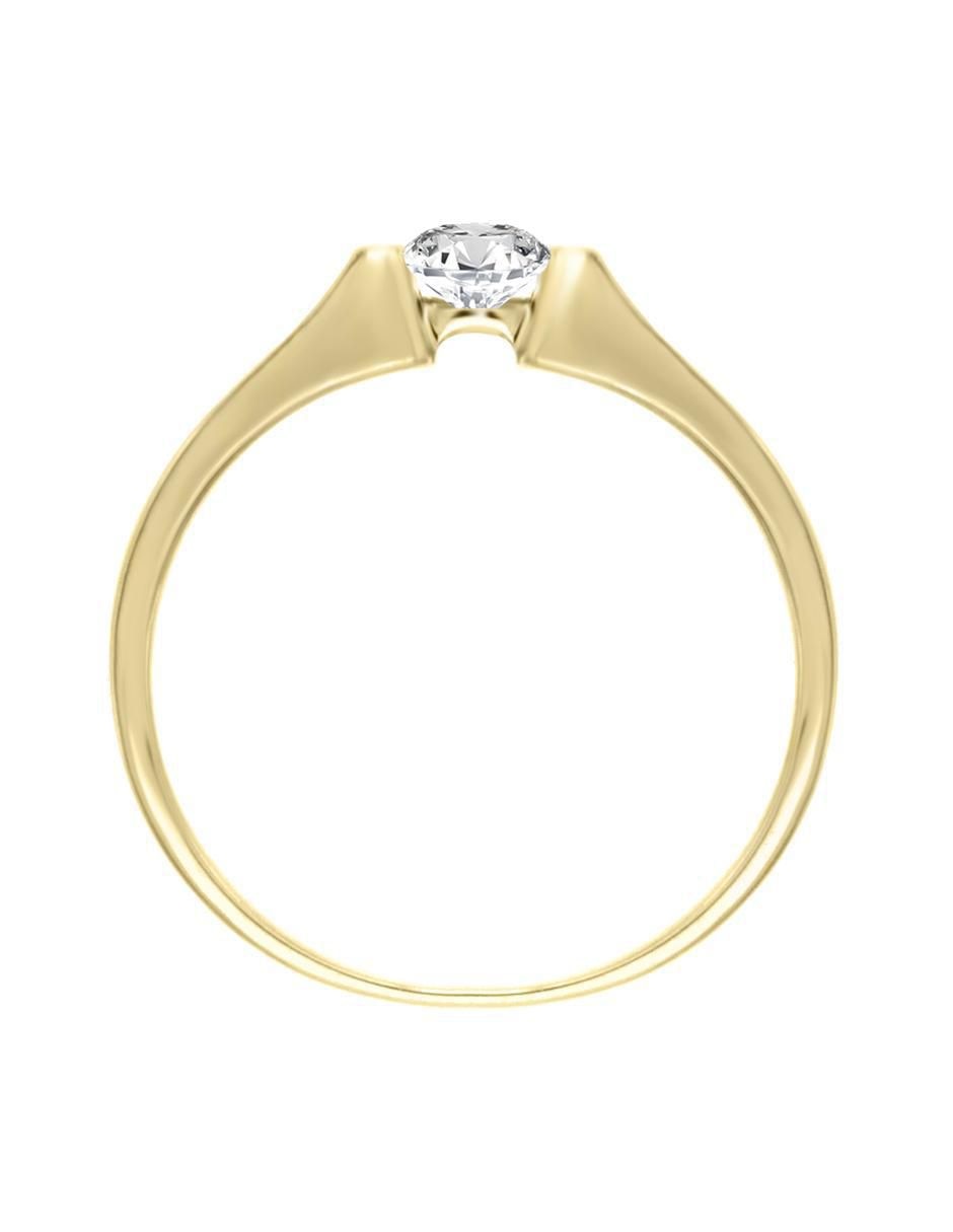 Solitario "de" oro 14 k klamore diamante