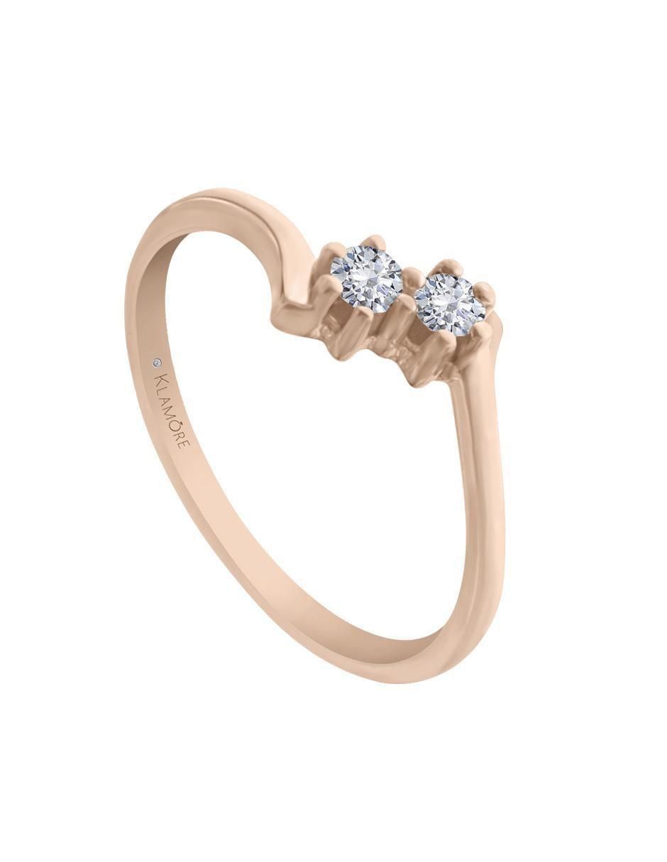 Solitario de oro 14 k Aine diamante 2