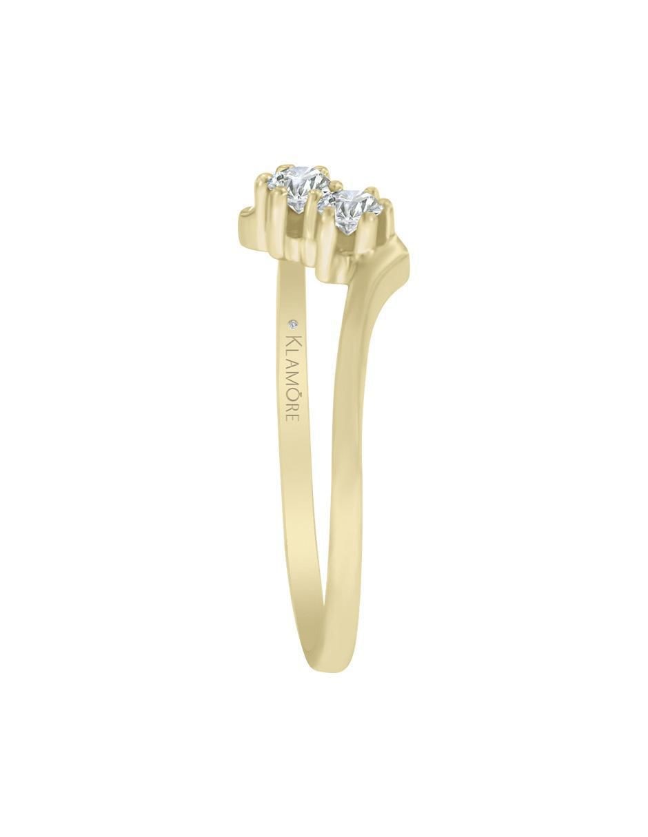 Solitario "de" oro 14 k klamore diamante
