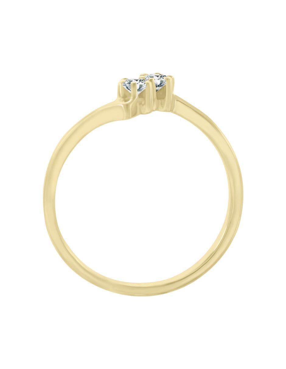 Solitario "de" oro 14 k klamore diamante
