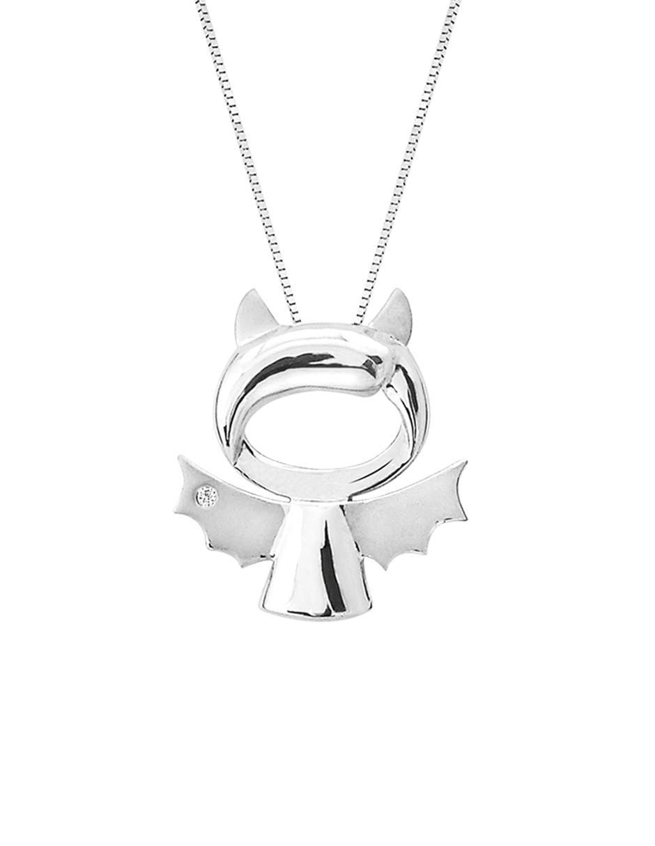 Colgante Y Dije de diablo de oro 14 K diamante 2