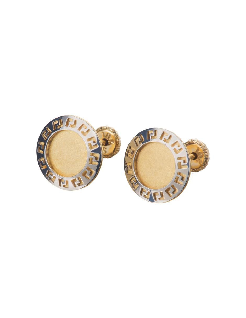 Broqueles redondos de oro amarillo 14 K con acabado espejo 2
