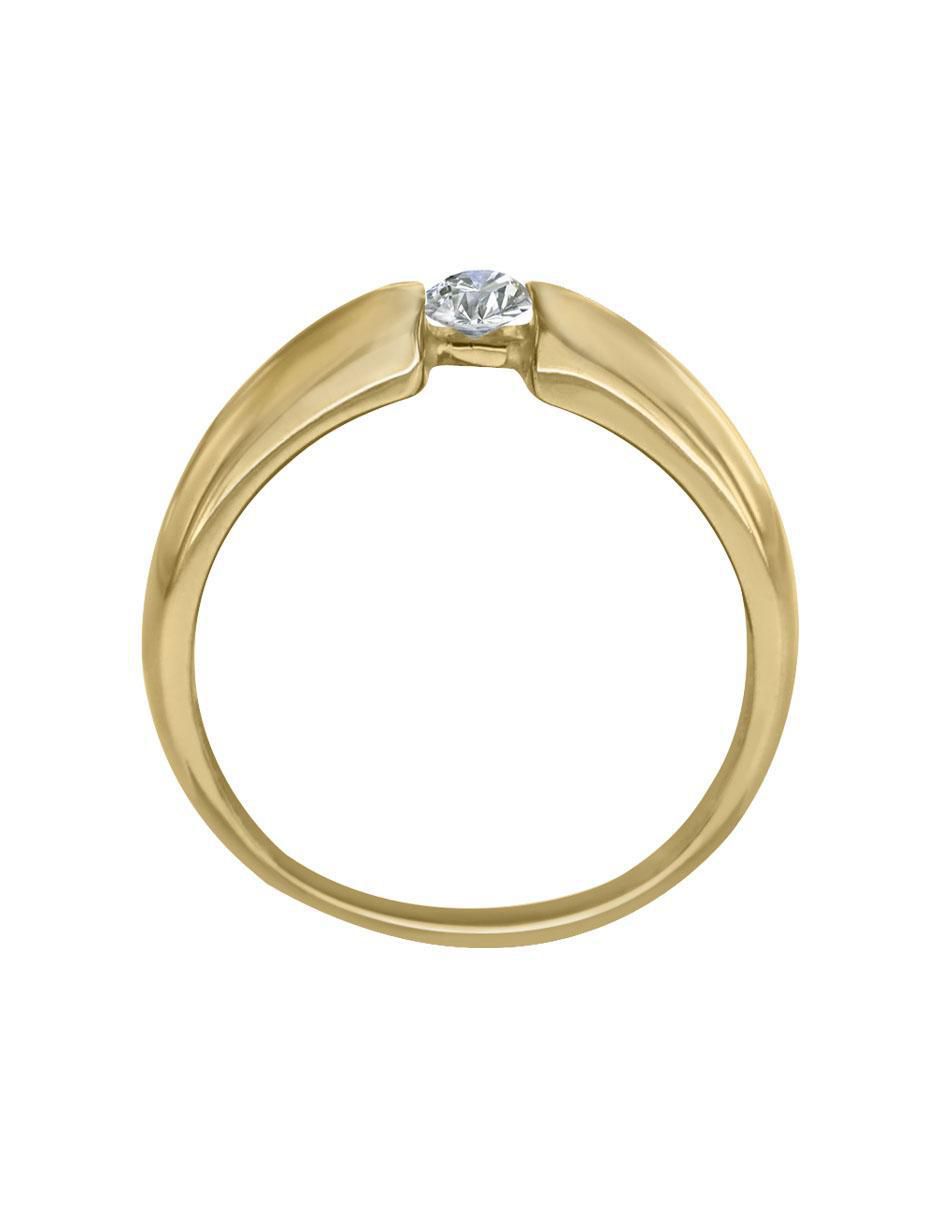 Solitario "de" oro 14 k klamore diamante
