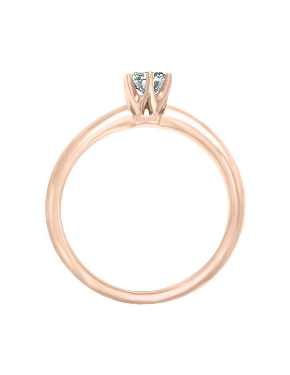 Solitario de oro 14 k Tiff diamante 3