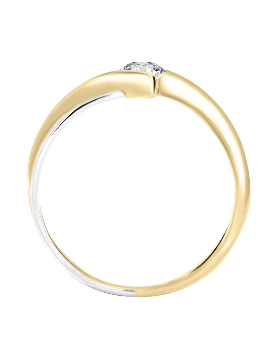 Solitario "de" oro 14 k klamore diamante