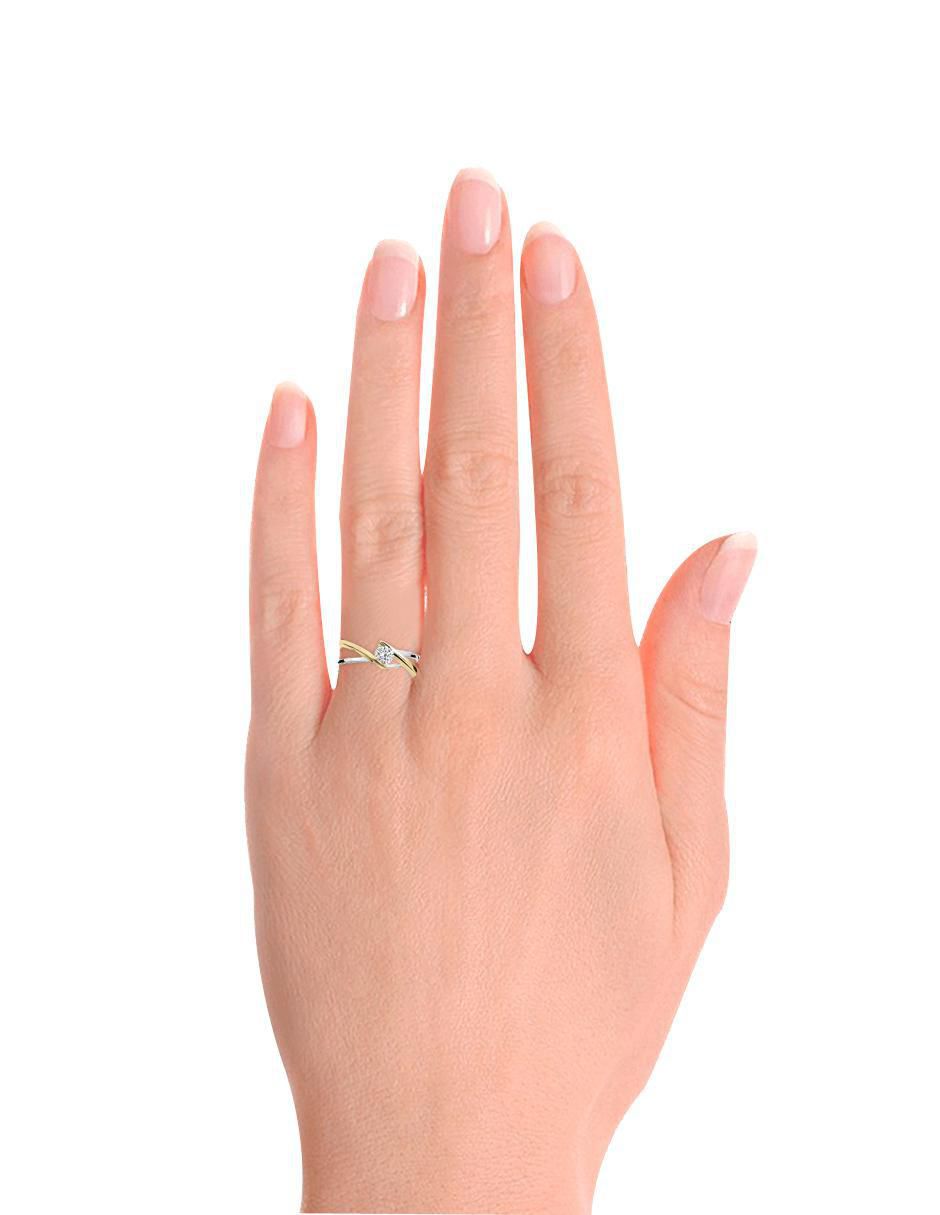 Solitario "de" oro 14 k klamore diamante