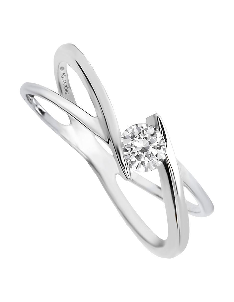 Solitario de oro 14 k Rosen diamante 4