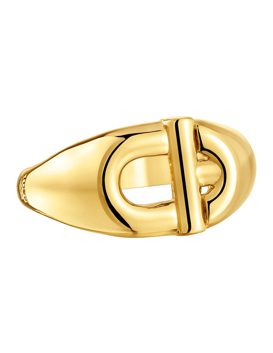 Anillo ovalado Manifesto de plata P 925 baño de oro 2