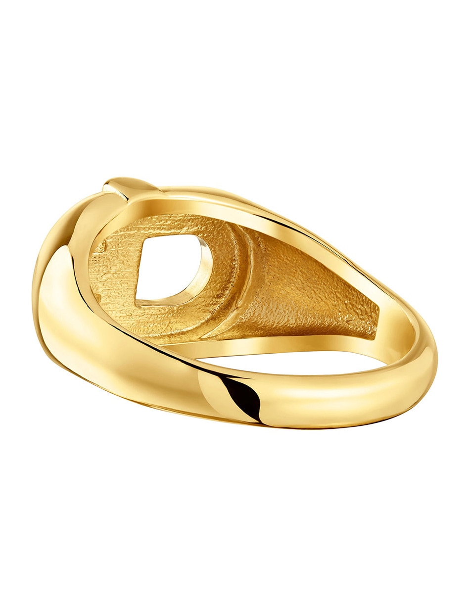 Anillo ovalado Manifesto de plata P 925 baño de oro 3