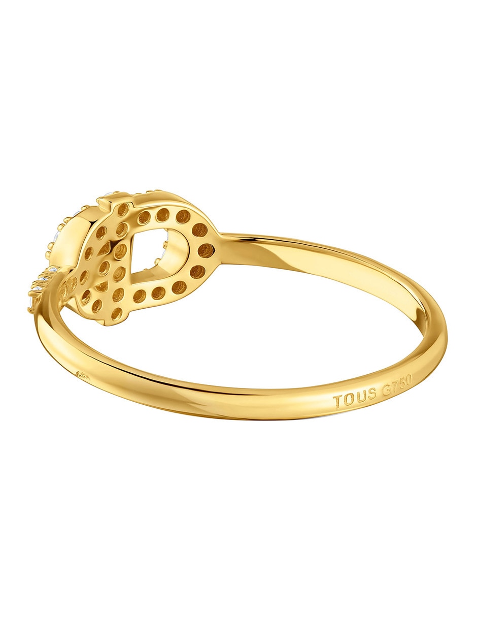 Anillo redondo Manifesto de oro diamante pavé 3