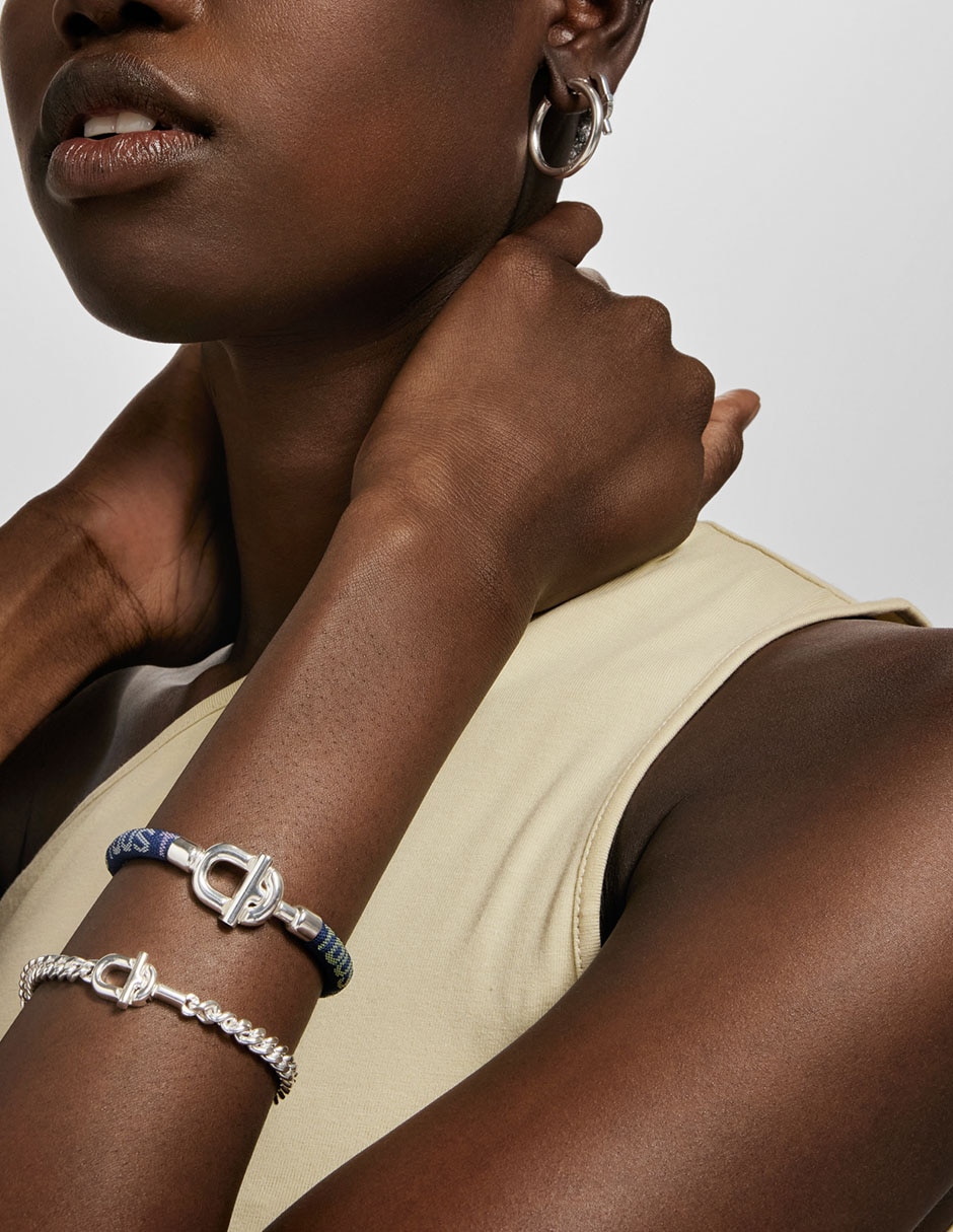 Pulsera de plata P 925 Manifesto con acabado mate 6