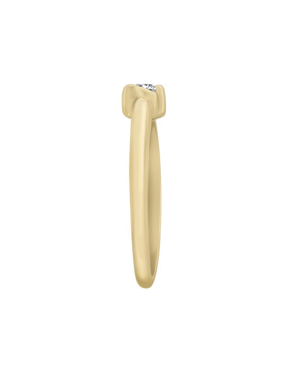 Solitario "de" oro 14 k klamore diamante