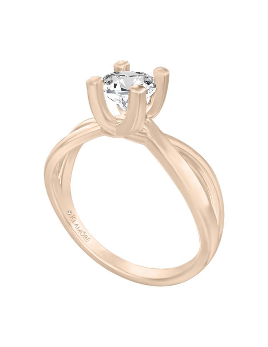 Solitario de oro 14 k Solange diamante 2