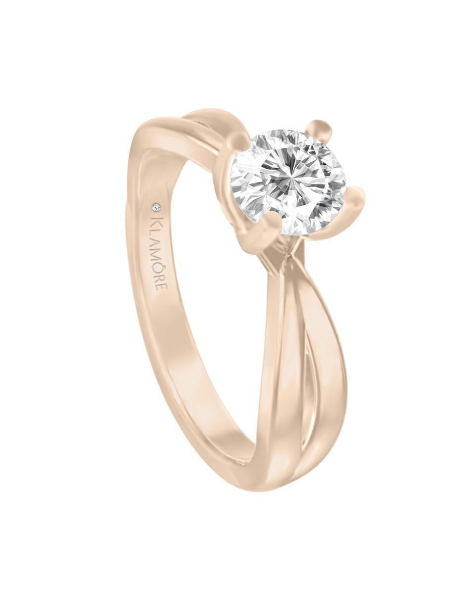 Solitario de oro 14 k Solange diamante 3