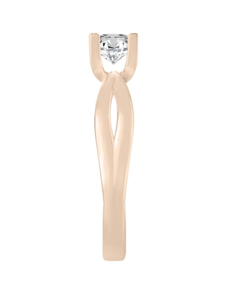 Solitario de oro 14 k Solange diamante 5