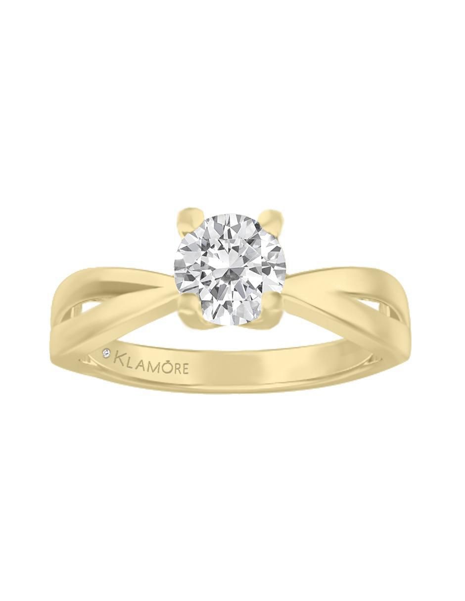 Solitario de oro 14 k Solange diamante