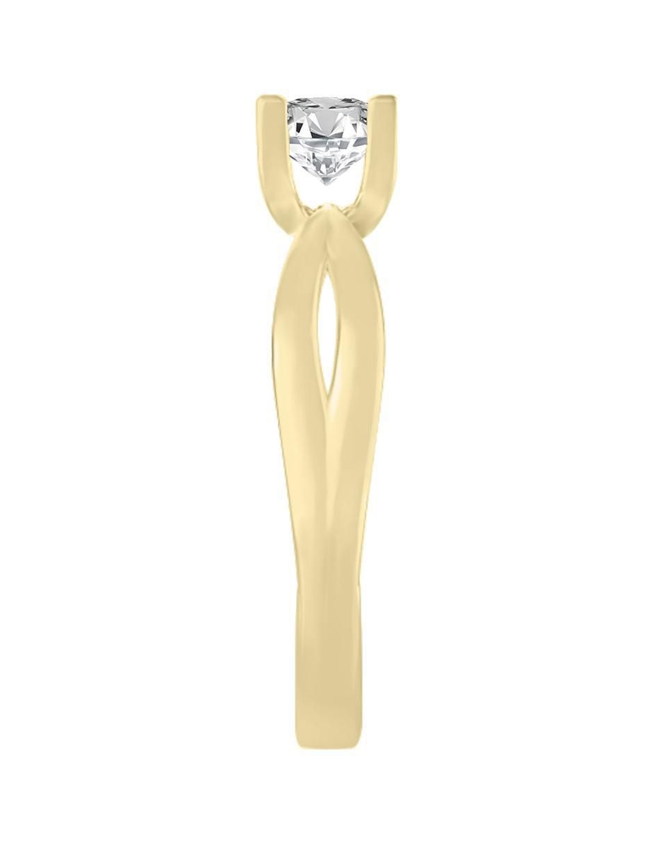 Solitario "de" oro 14 k klamore diamante