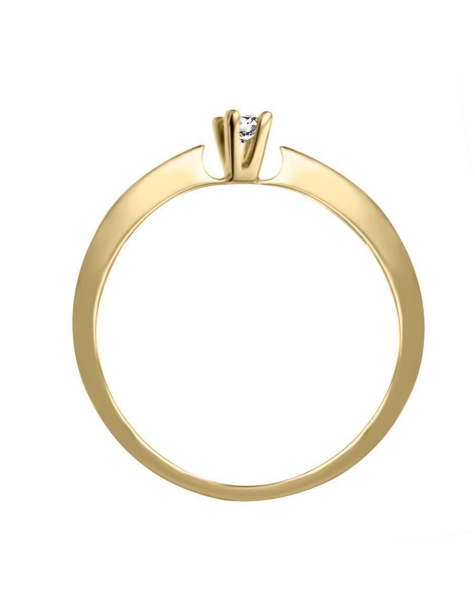 Solitario "de" oro 14 k klamore diamante