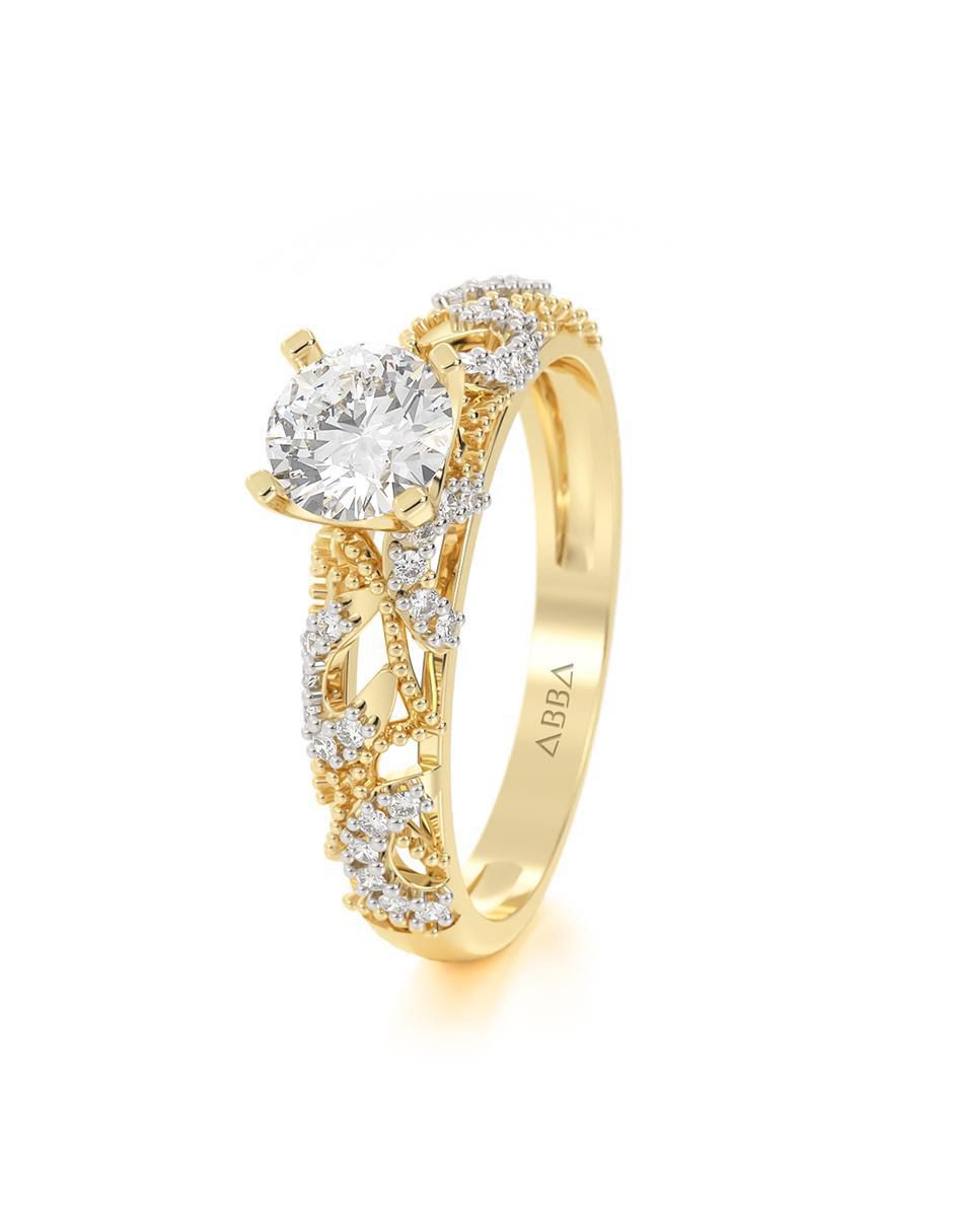 Anillo de compromiso de oro 10 k 5