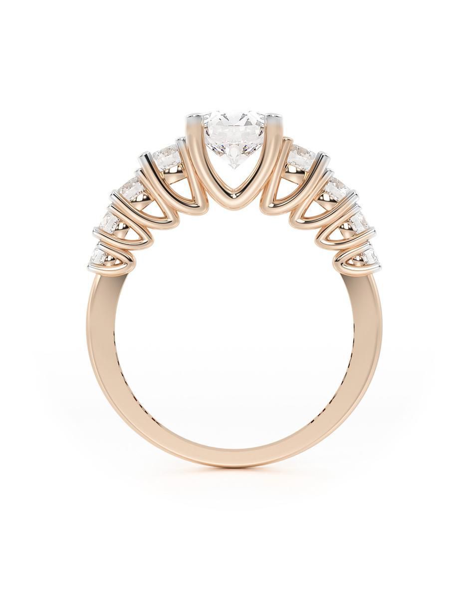 Anillo de compromiso de oro 10 k 3