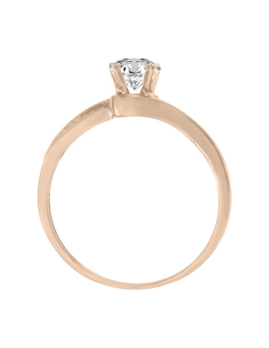 Solitario de oro 14 k Amara diamante 2