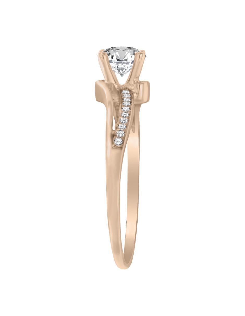 Solitario de oro 14 k Amara diamante 5
