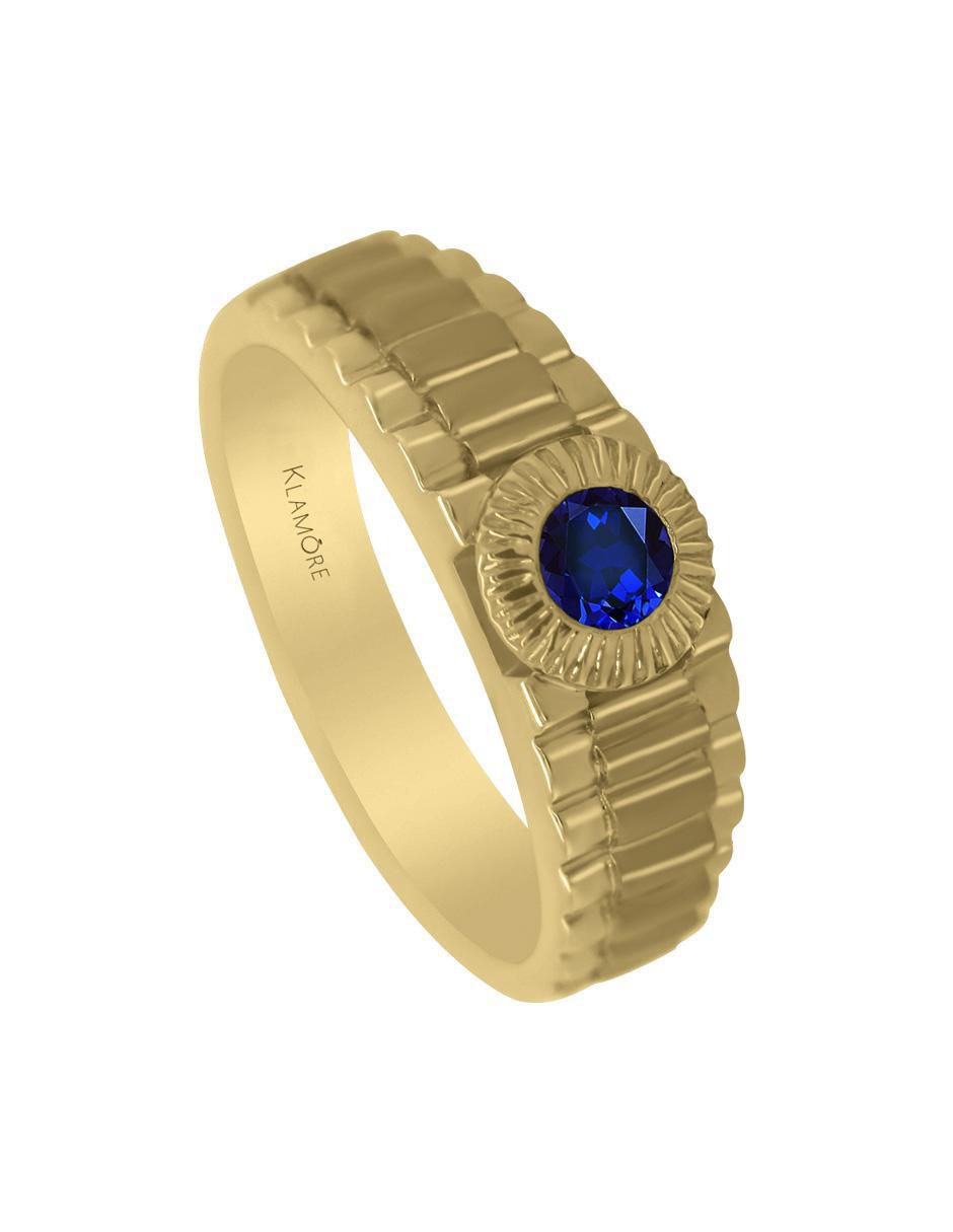 "de (si aplica)" redondo klamore robert sin licencia 14 k "de" oro zafiro