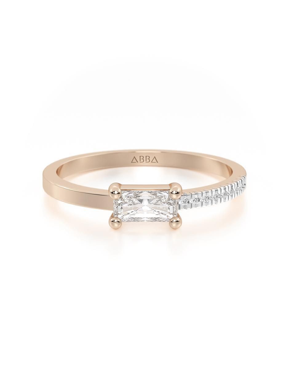Anillo de compromiso de oro 10 k
