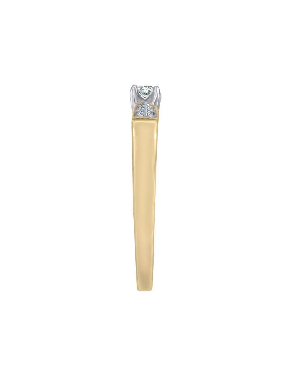 Solitario "de" oro 14 k klamore diamante