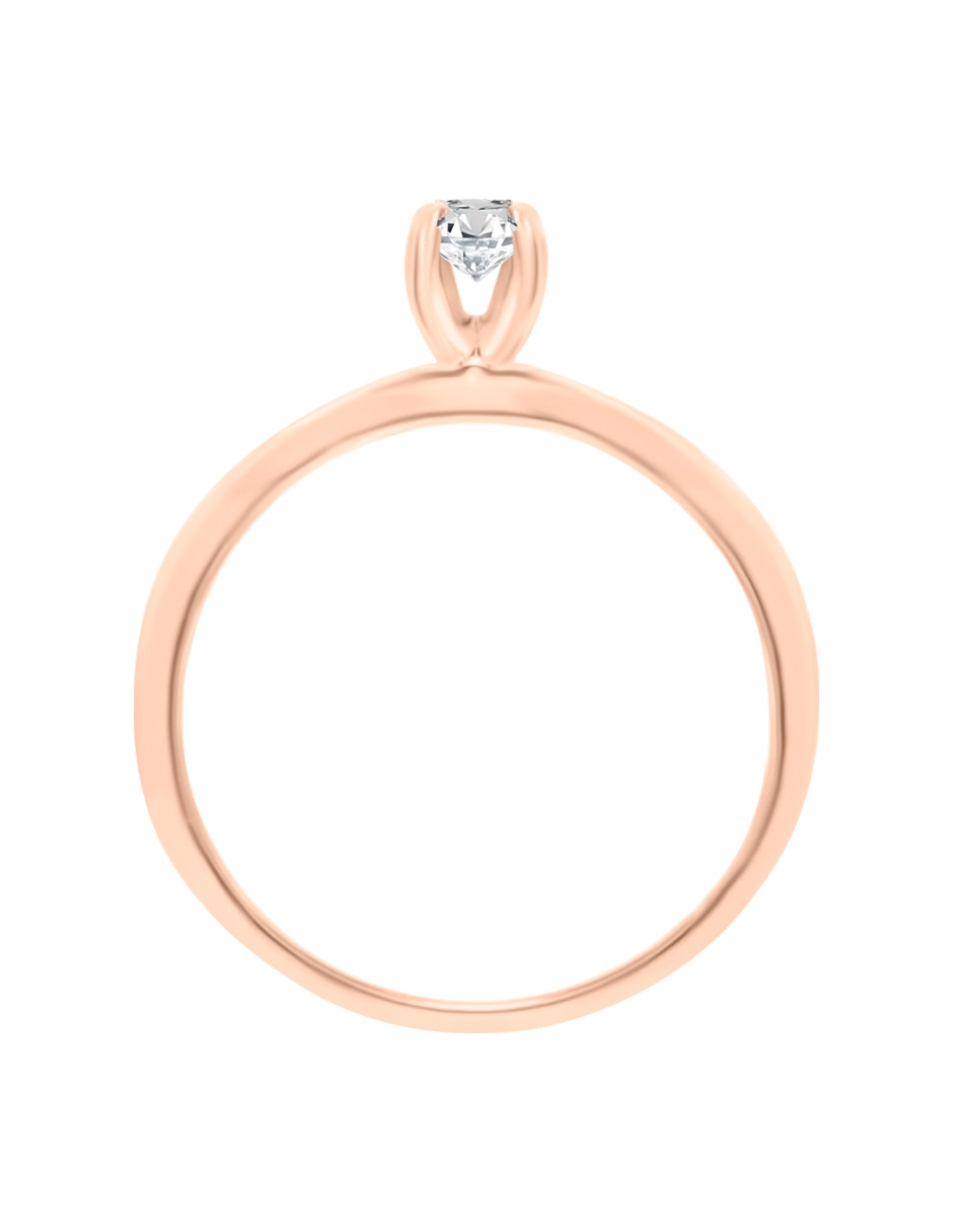 Solitario de oro 14 k Dalily diamante 2