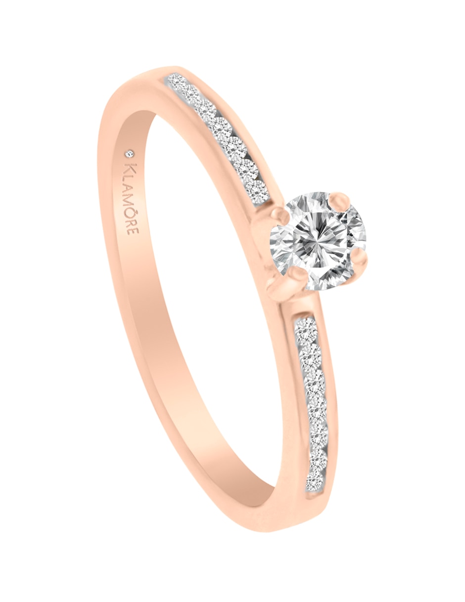 Solitario de oro 14 k Dalily diamante 3