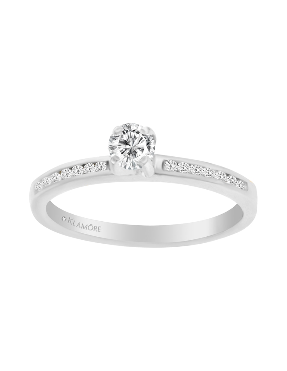 Solitario de oro 14 k Dalily diamante