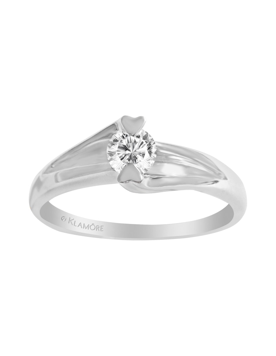 Solitario de oro 14 k Amadis diamante