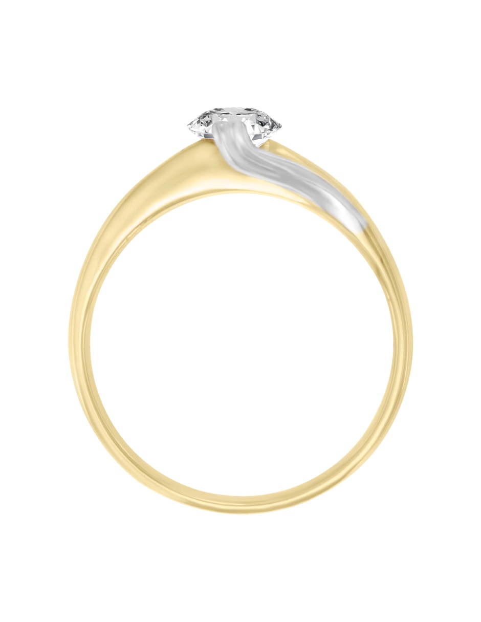 Solitario "de" oro 14 k klamore diamante