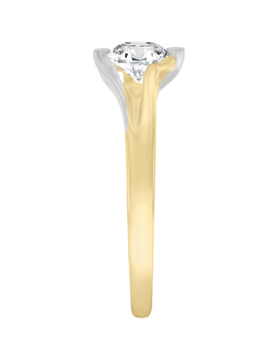 Solitario "de" oro 14 k klamore diamante