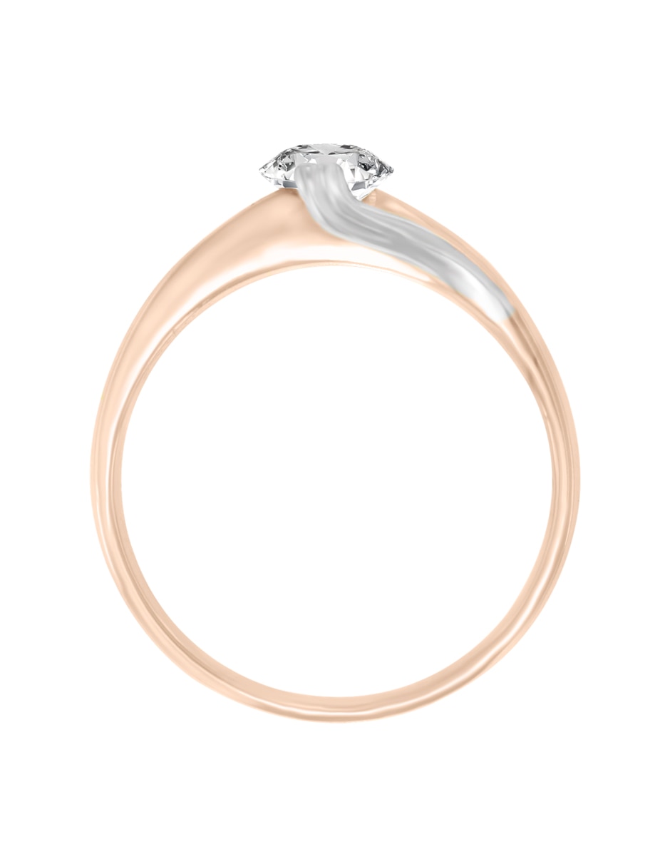 Solitario de oro 14 k Amadis diamante 2